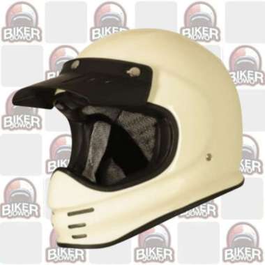 Helm Origine Virgo Fullface Modern Retro Classic Helmet - Cakil Helm Cream Gloss M