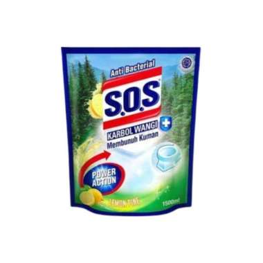 SOS Karbol Wangi Sereh Lemon Pouch 1400 ml