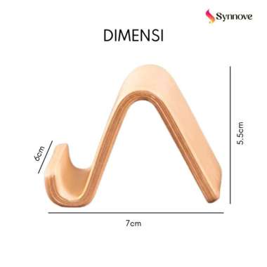 Stand Holder Hp Meja Wooden Phone Holder Stand Handphone Sandaran Dudukan Hp Ponsel Kayu Arka Light