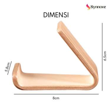 Stand Holder Hp Meja Wooden Phone Holder Stand Handphone Sandaran Dudukan Hp Ponsel Kayu Straa Light