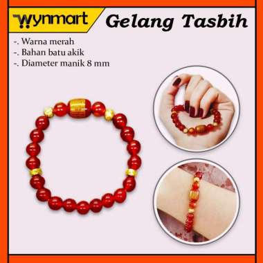 Gelang Tasbih / Gelang tasbi Untuk Pria dan Wanita Bahan Alami Batu akik