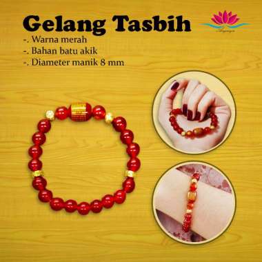 Gelang Tasbih / Gelang tasbi Untuk Pria dan Wanita Bahan Alami Batu akik