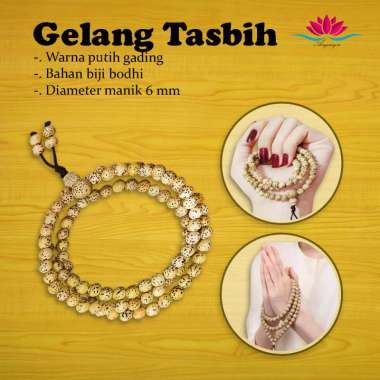 Gelang Tasbih / Gelang tasbi Untuk Pria dan Wanita Bahan Alami Biji bodhi