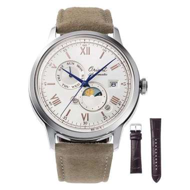 JAM TANGAN PRIA ORIENT AUTOMATIC ORIGINAL BAMBINO KULIT BROWN ORIENT RA-AK0808S30B ORIENT AUTOMATIC 