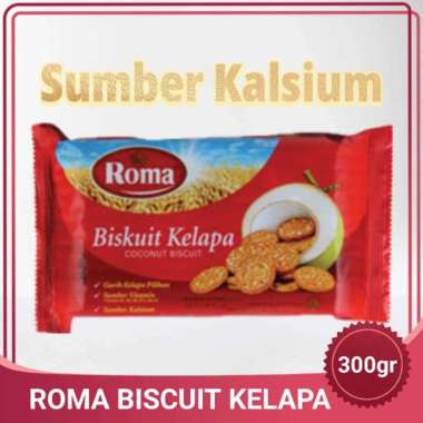Roma Biskuit Kelapa 300g Kemasan Sedang Grosir Murah Original