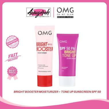 [PAKET] BUNDLE ISI 2 OMG Oh My Glow Bright Booster Moisturizer 25 g + Tone Up Sunscreen SPF 50 PA+++
