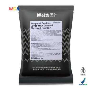 BODUO Fragrant Double-Layer Milk Custard Powder 1kg β Bubuk Puding Susu Lapis Ganda Premium