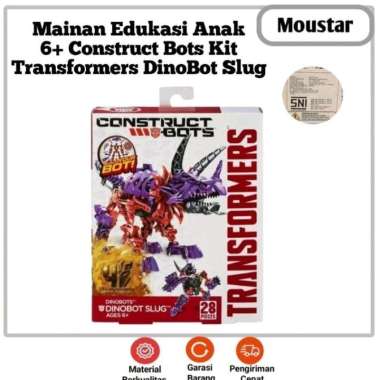 Mainan Edukasi Anak 6+ Construct Bots Kit Transformers DinoBot Slug.