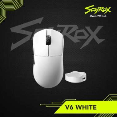 Scyrox V6 / V-6 Gaming Mouse Ultra Lightweight PAW-3950 8K Polling Rate Putih