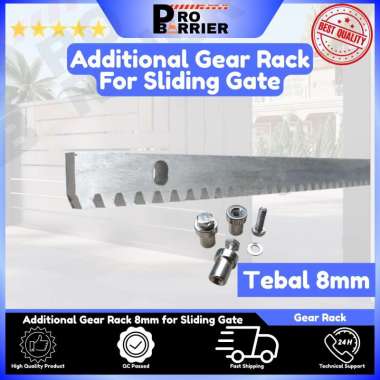 Gear Rack Besi 1 Meter 8mm untuk Automatic Sliding Gate / Tambahan Rel Gigi Pagar Otomatis