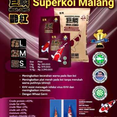 Mega Jumbo Spirulina 15KG Grow Color Warna Pertumbuhan Growth Colour Pakan Ikan Koi Import 15 KG Uku