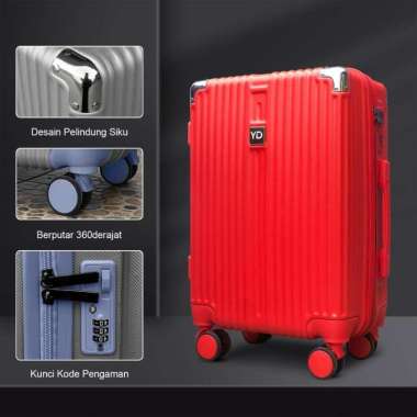 KOPER 2037 UKURAN 20 INCH KABIN SIZE BAHAN FIBER KUALITAS PREMIUM KARDUS MERAH