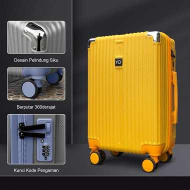 KOPER 2037 UKURAN 20 INCH KABIN SIZE BAHAN FIBER KUALITAS PREMIUM KARDUS GOLD