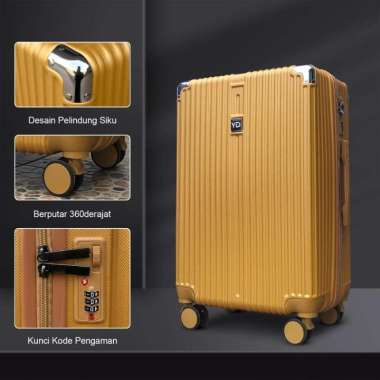 KOPER 2037 UKURAN 20 INCH KABIN SIZE BAHAN FIBER KUALITAS PREMIUM KARDUS KUNING