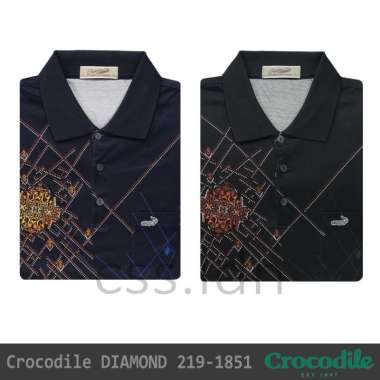 Kaos Kerah Pria Crocodile Diamond 219-1851 Biru XL