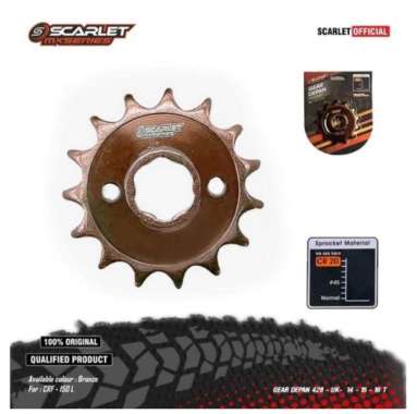 Scarlet Racing - Gear Gir Depan CRF 428 Bronze Series 14T, 15T, 16T 14T