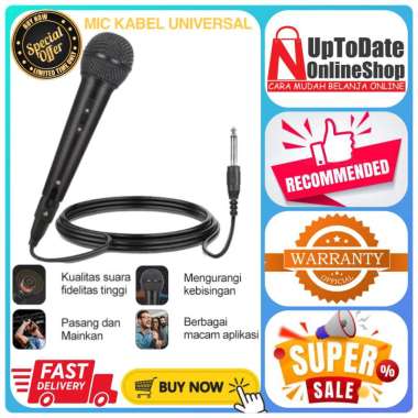 MIC KARAOKE UNIVERSAL MIKROFON KABEL SUPER LOW NOISE MIC KABEL SUARA JERNIH BAGUS KABEL MIC ORIGINAL