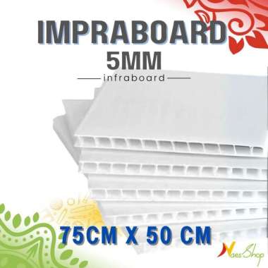 Impraboard Infraboard 5mm 50cm x 75cm / PP Art Board putih