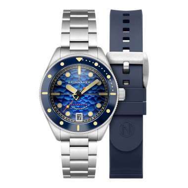 Jam Tangan Pria Spinnaker Challenger SP-5159-11 Automatic Depth Blue Dial Stainless Steel Strap + Ex