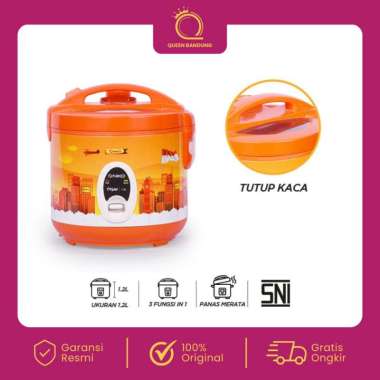 NIKO Rice Cooker Tutup Kaca Transparan Oishi Landmark 12 Magic Com Penanak Nasi 1.2 Liter