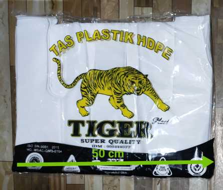 PLASTIK KANTONG KRESEK HDPE PUTIH SUSU TIGER 50 GRADE A