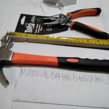 PAKET TANG KOMBINASI 7 INCH TOHO PALU KAMBING 80Z PALU CABUT PAKU