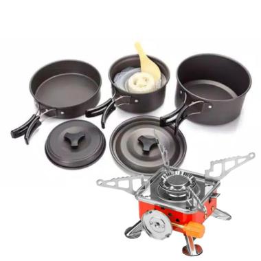 paket alat camping DS300 kompor kotak - alat hiking nesting DS-300