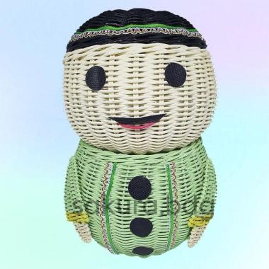K119L - Keranjang rotan Bapak/Ibu Haji hampers parcel Lebaran souvenir Bapak Haji