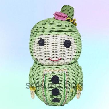 K119L - Keranjang rotan Bapak/Ibu Haji hampers parcel Lebaran souvenir Ibu Haji