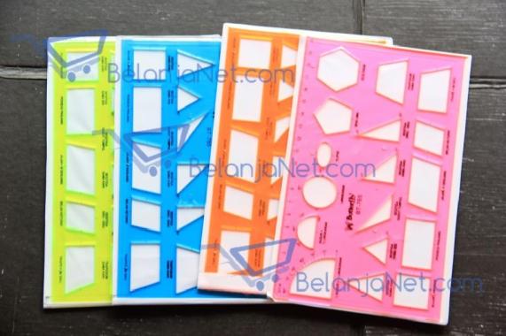Penggaris Cetakan / Template Persegi Segitiga Butterfly BT-785 Perempuan