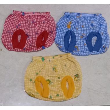 12pc celana kacamata bayi celana pop putih TC kain tebal C.Kacamata Kotak