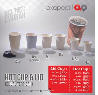 Paper Cup 6,5 oz - Hot Cup + Tutup Hot Cup 6,5oz