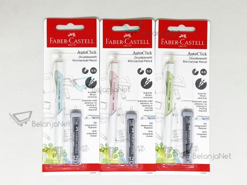 Pensil Mekanik Faber Castell Autoclick Warna Pastel 0.5mm PEREMPUAN