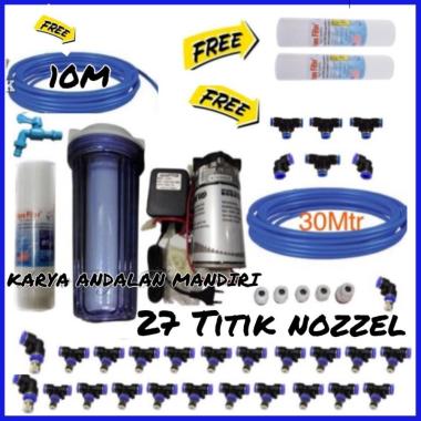 Mesin Embun Walet Lengkap Set 27 Titik Nozzle Sprayer Misting Kabut