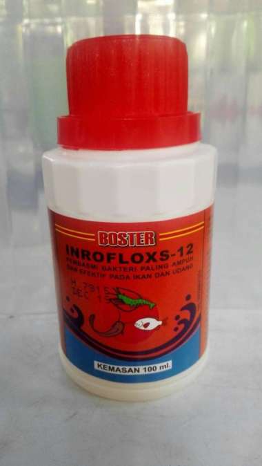 Antibiotik Ikan Lele Koi Mas Patin Bawal Nila Gurame Boster Inrofloxs 12