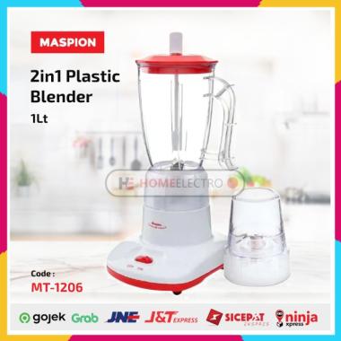 Blender Maspion Mt-1206 Plastik Mt 1206 Mt1206 2 In 1 Plastic Jar Multicolor