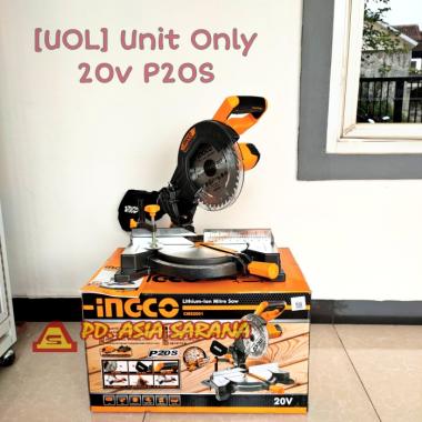 Cordless Mitre Saw 8" Inch INGCO CMS2001 Mesin Miter Aluminium P20S [UOL] UNIT ONLY