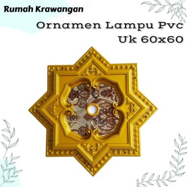 Ornamen Lampu Plafon Pvc 60X60 , Bintang Gold