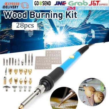 Promo 28 In 1 Solder Alat Lukis Bakar Wood Burning Pen Pyrography Set