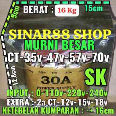 MURNI BESAR 30A CT 35V 47V 57V 70V TRAVO TRAFO TRAPO TRANSFORMER TR TRANSISTOR MOSFET FET