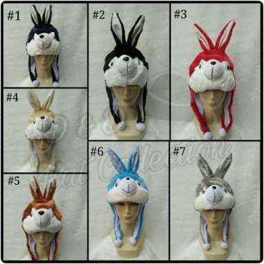 Topi Boneka Kelinci Dewasa dan Anak / Animal Rabbit Beanie hat