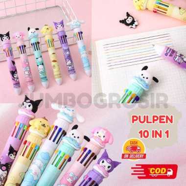 Pulpen Mekanik 10 Warna Karakter / Pulpen 10 warna murah KUROMI