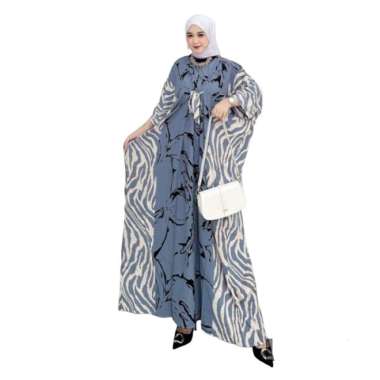 Kaftan Tali Rayon Premium JUMBO Big Size Real Pict Busui Zipper Depan kode a