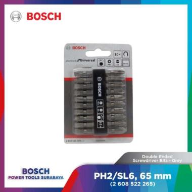 Mata Obeng Bosch 65mm PH2/SL6 Grey Double Ended Screwdriver Bits pack