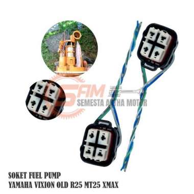 Soket Fuel Pump Yamaha Vixion Old R25 MT25 Socket Kabel Pompa Injeksi