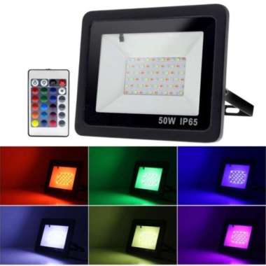 lampu sorot led 50w 50watt 50 watt RGB warna warni Multivariasi Multicolor