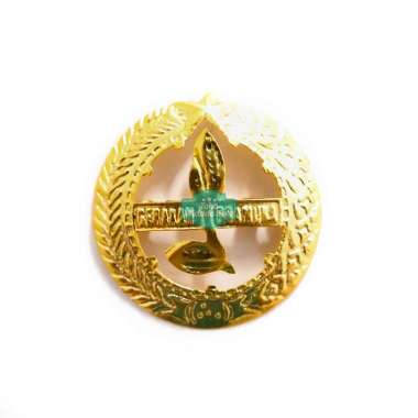 Pin Tanda Topi Tunas Emas Kecil Bundar Badge Logo Topi Pramuka Tatop 35mm - 1 Buah