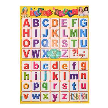 Poster Edukasi ABCD Besar Kecil 35x50cm - 1 Lembar