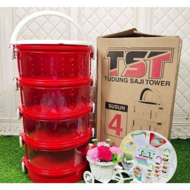 Tudung saji tingkat tudung saji susun 4 Tabitha premium tebal Instant gojek