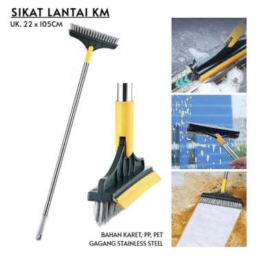 Sikat toilet lantai /sikat dorong gagang panjang/sikat lantai WC kamar mandi sikat multifungsi